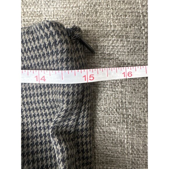 Briggs Womens Black Gray Houndstooth Pattern Pants Size 12 Career Pleated Front - Picture 6 of 7